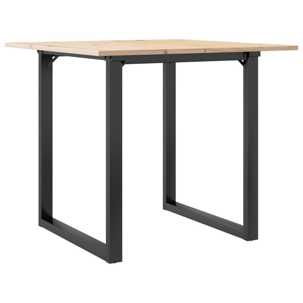 vidaXL Esstisch O-Gestell 90x90x75cm Massivholz Kiefer und Stahl