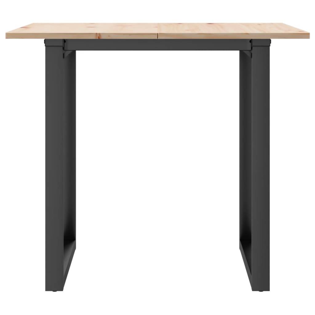 vidaXL Esstisch O-Gestell 90x90x75cm Massivholz Kiefer und Stahl