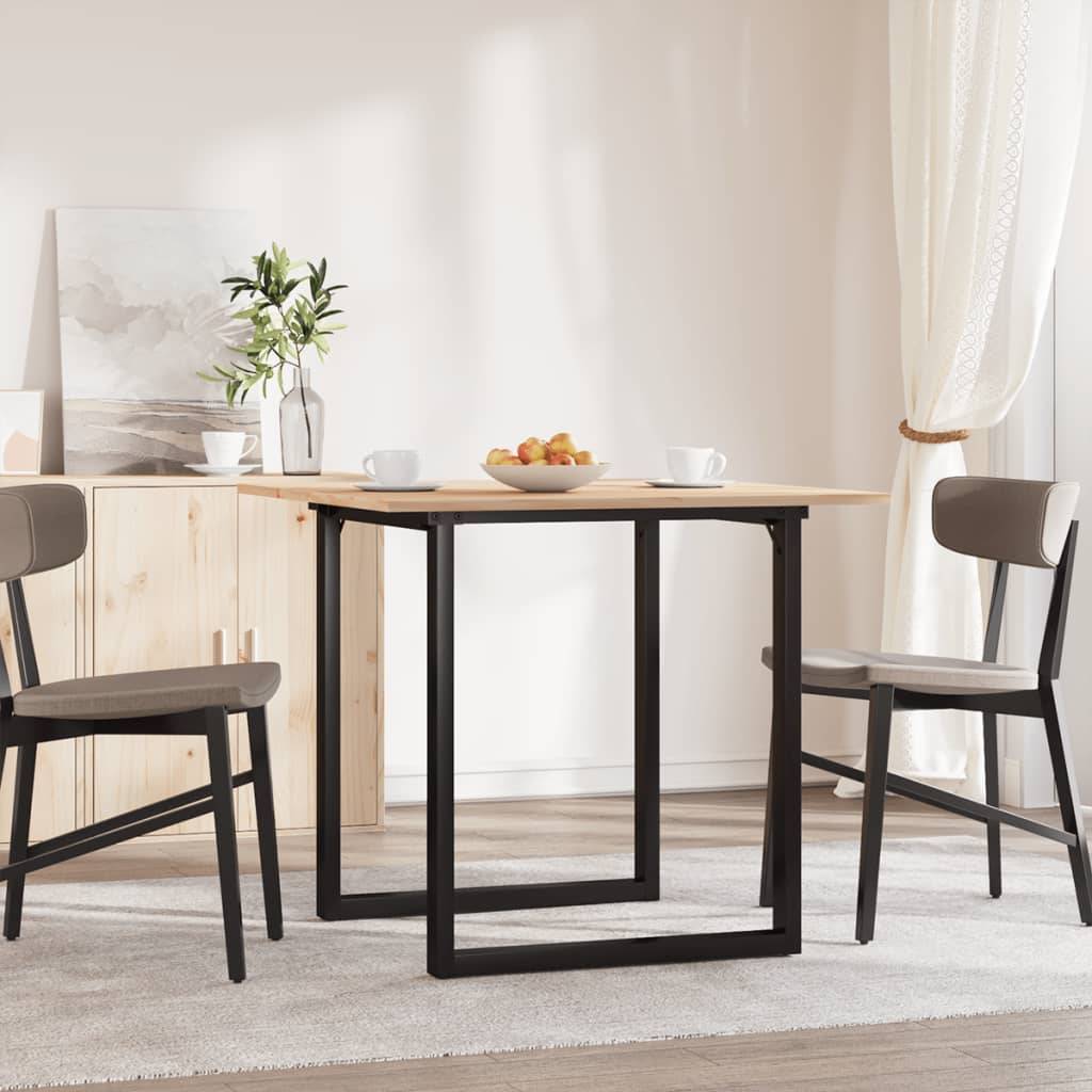 vidaXL Esstisch O-Gestell 90x90x75cm Massivholz Kiefer und Stahl