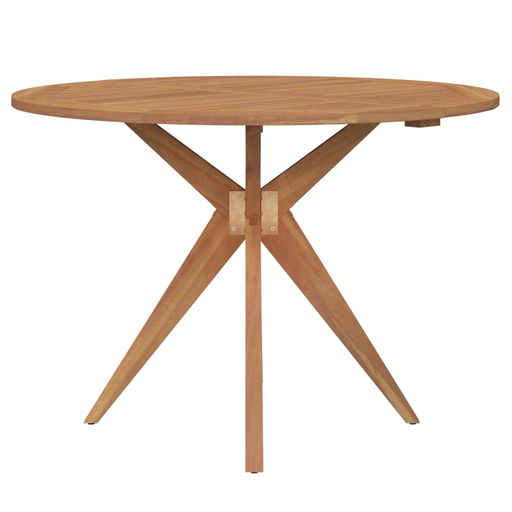 vidaXL Gartentisch Rund Ø110x75 cm Massivholz Akazie