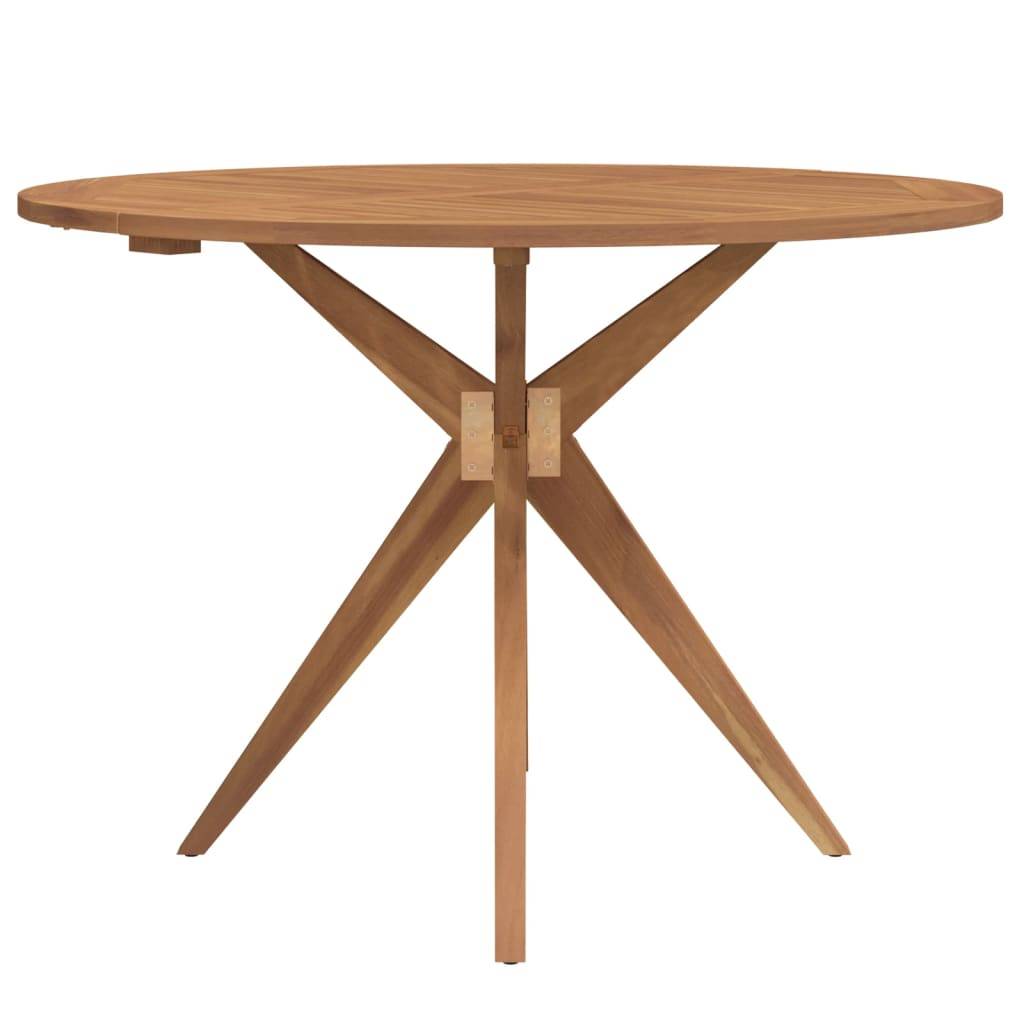 vidaXL Gartentisch Rund Ø110x75 cm Massivholz Akazie
