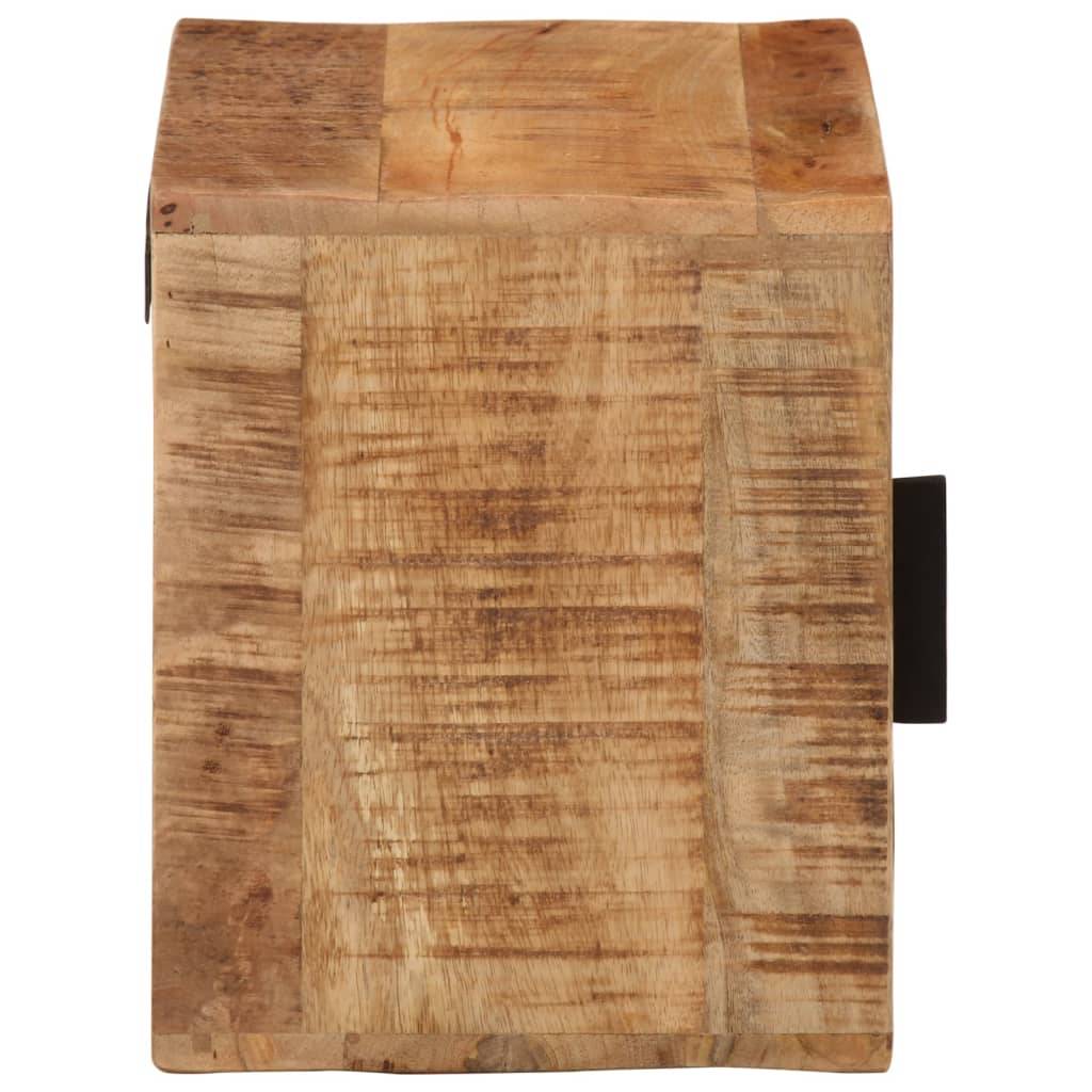 vidaXL Wand-Nachttisch 40x30x25 cm Massivholz Mango