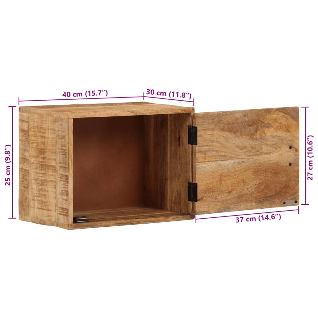 vidaXL Wand-Nachttisch 40x30x25 cm Massivholz Mango