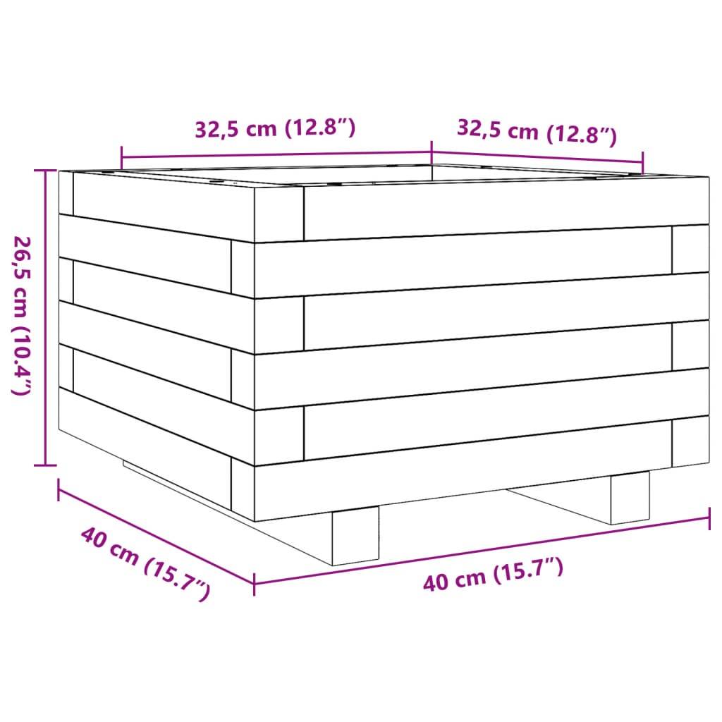 vidaXL Pflanzkübel 40x40x26,5 cm Kiefernholz Imprägniert