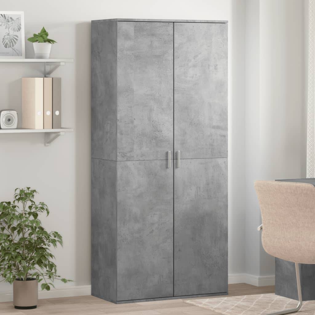 vidaXL Schuhschrank Betongrau 80x39x178 cm Holzwerkstoff