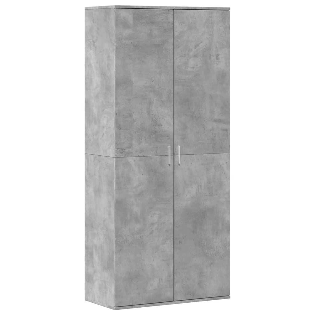 vidaXL Schuhschrank Betongrau 80x39x178 cm Holzwerkstoff
