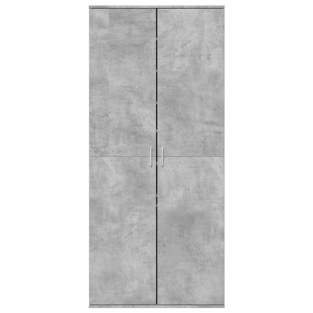 vidaXL Schuhschrank Betongrau 80x39x178 cm Holzwerkstoff