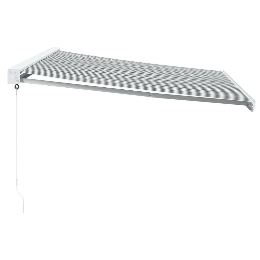 vidaXL Markise Einziehbar Anthrazit und Weiß 4,5x3 m Stoff Aluminium