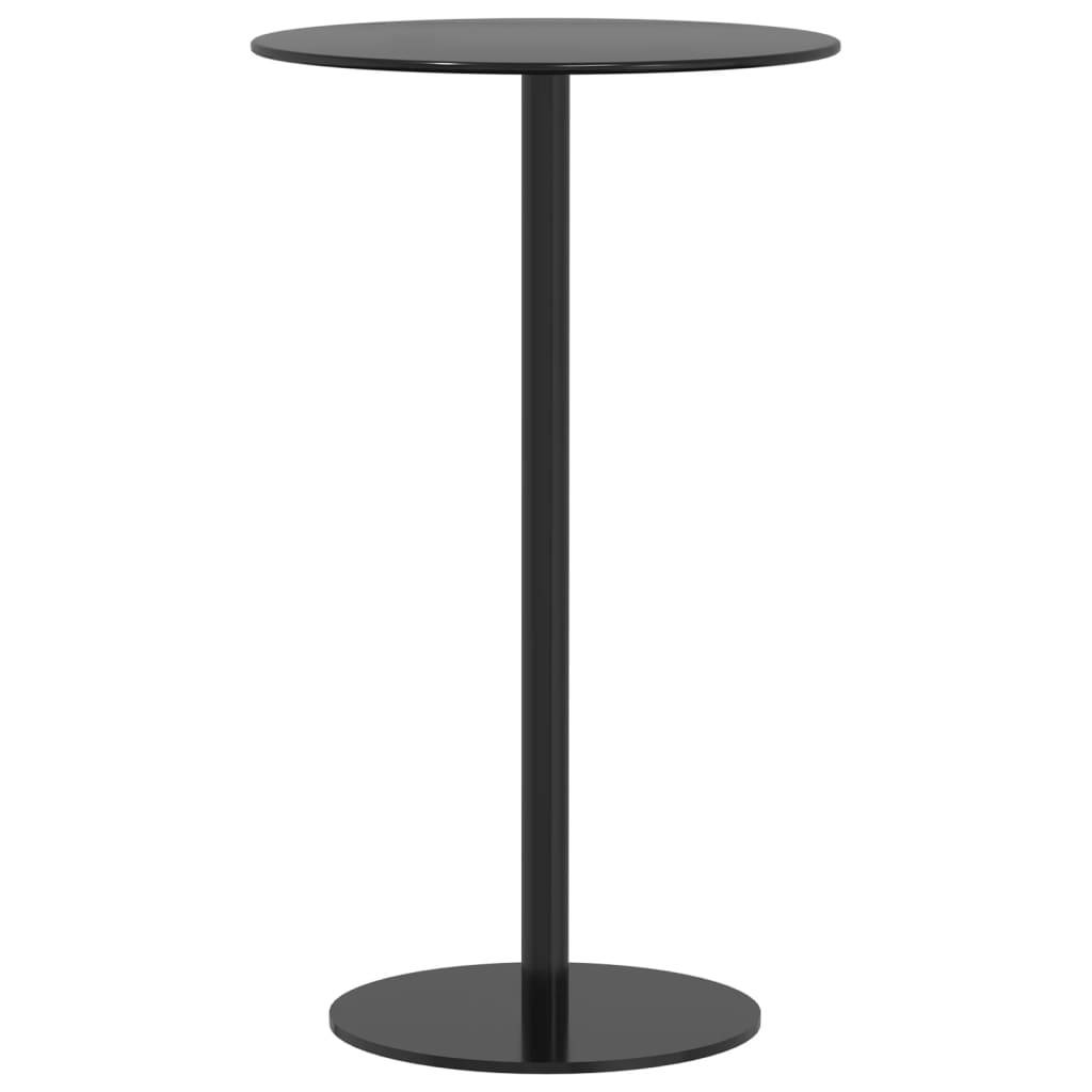 vidaXL Gartentisch Rund Schwarz Ø60x105 cm Stahl