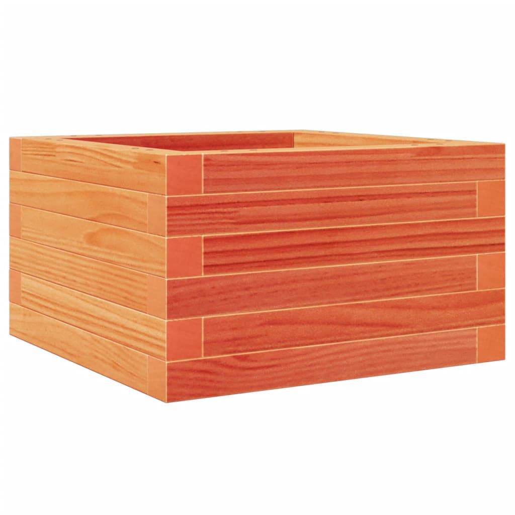 vidaXL Pflanzkübel Wachsbraun 40x40x23 cm Massivholz Kiefer