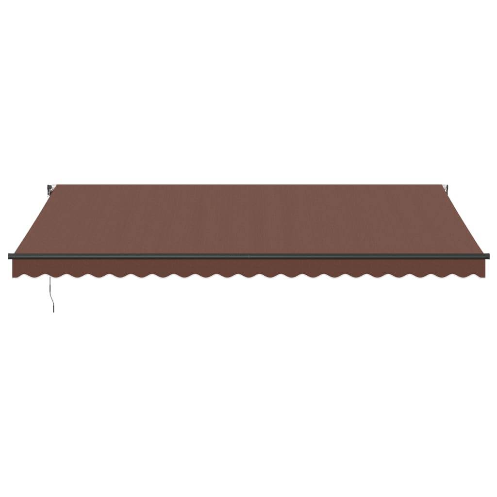 vidaXL Markise Automatisch mit LEDs Braun 500x350 cm