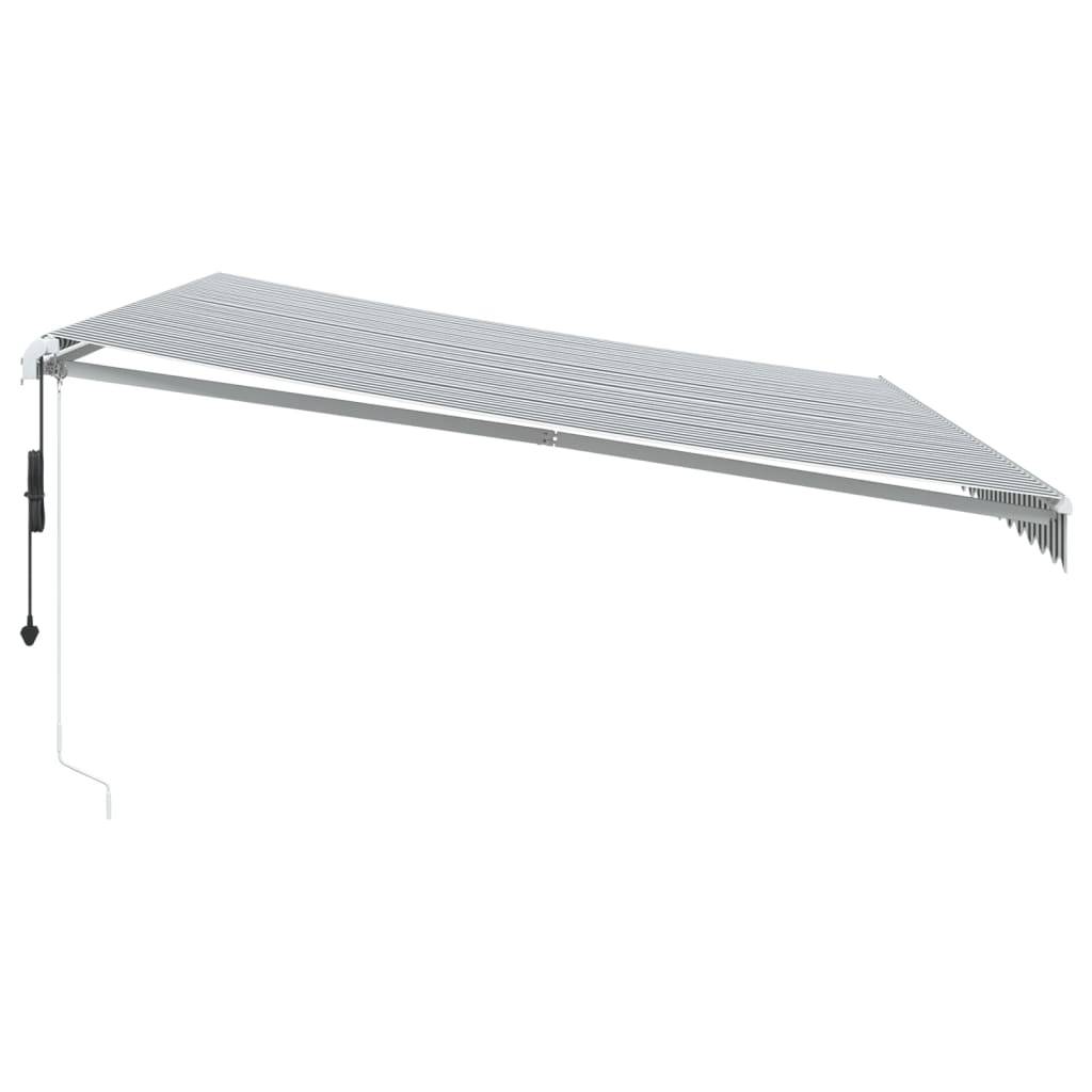 vidaXL Markise Automatisch Anthrazit & Weiß 500x350 cm