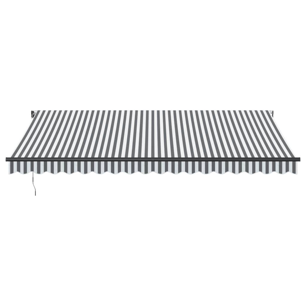 vidaXL Markise Automatisch Anthrazit und Weiß 450x350 cm