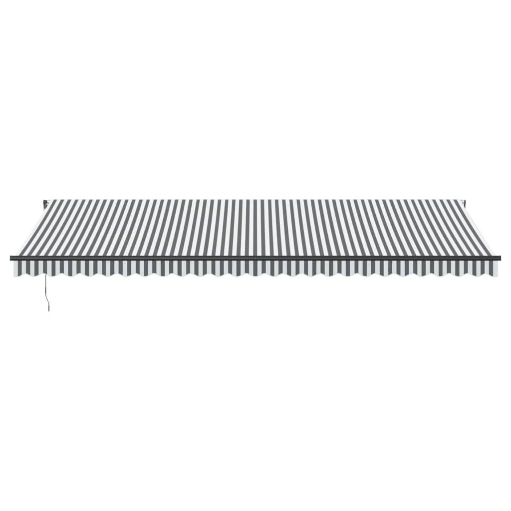 vidaXL Markise Automatisch mit LEDs Anthrazit & Weiß 600x350 cm