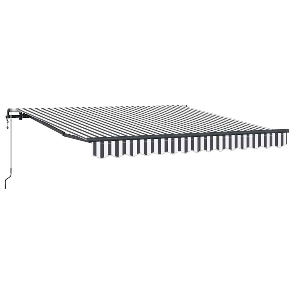 vidaXL Markise Automatisch Anthrazit und Weiß 300x250 cm