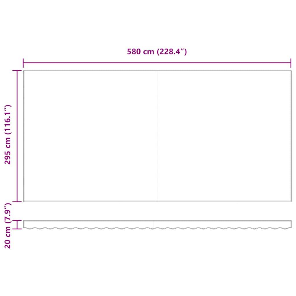 vidaXL Markise Manuell Braun 600x300 cm