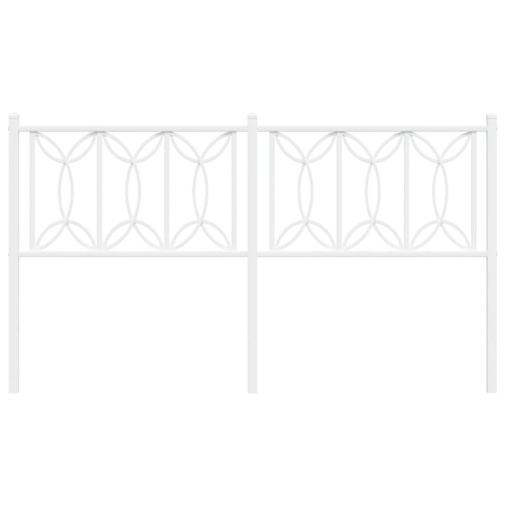 vidaXL Kopfteil Metall Weiß 150 cm