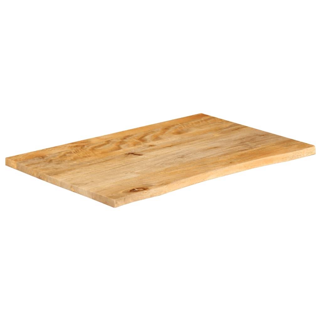 vidaXL Tischplatte mit Baumkante 80x60x3,8 cm Massivholz Mango