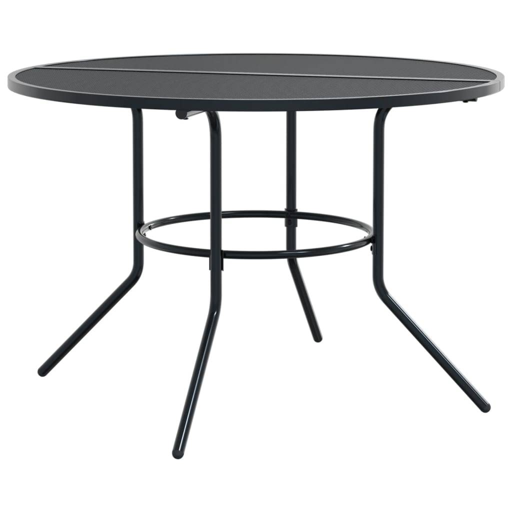 vidaXL Gartenstuhl-Set 5-tlg. Stapelbar Pulverbeschichteter Stahl
