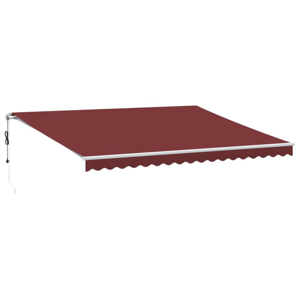 vidaXL Markise Automatisch Burgunderrot 450x350 cm