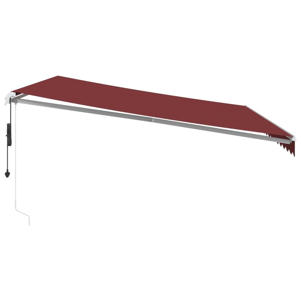 vidaXL Markise Automatisch Burgunderrot 450x350 cm