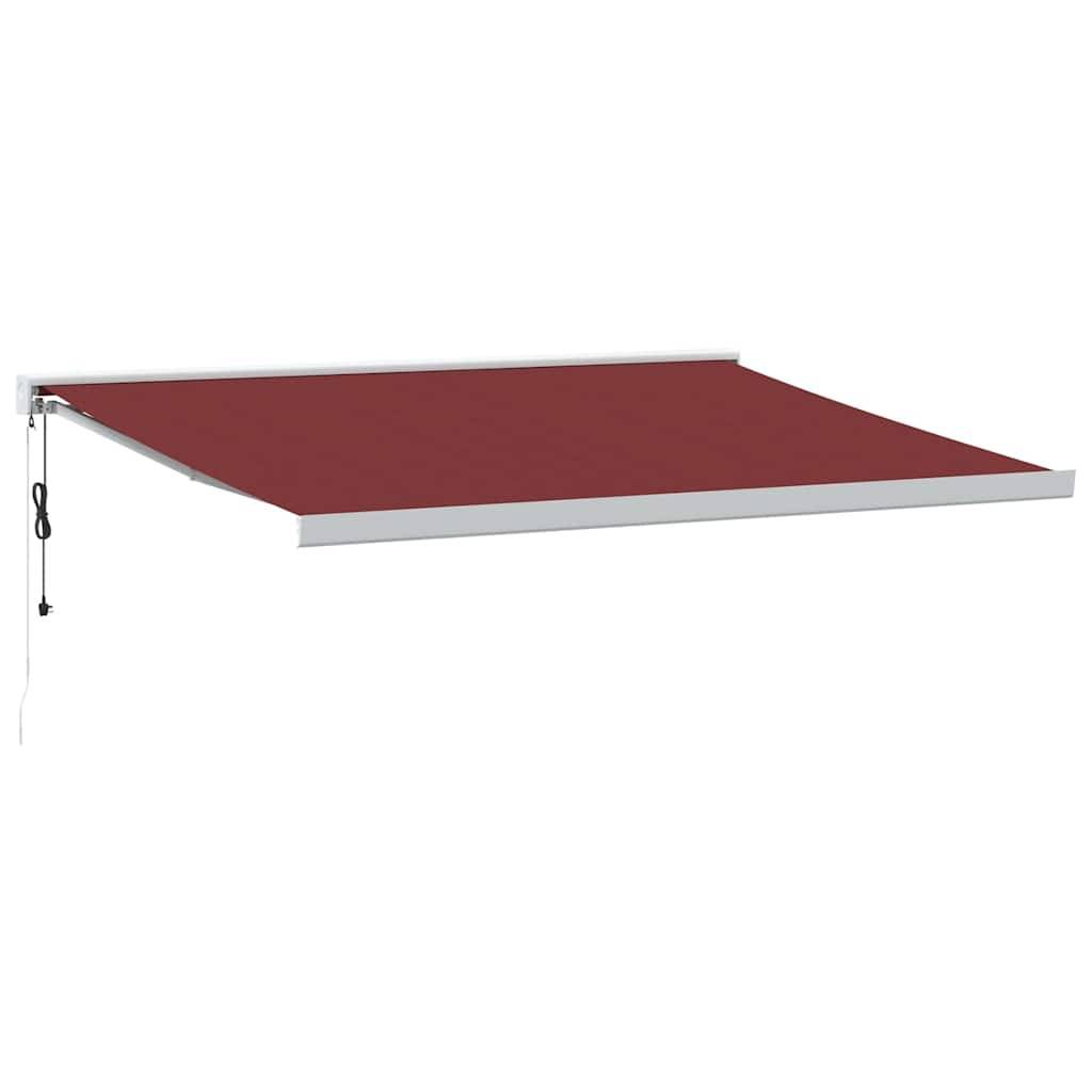 vidaXL Markise Automatisch Burgunderrot 450x300 cm