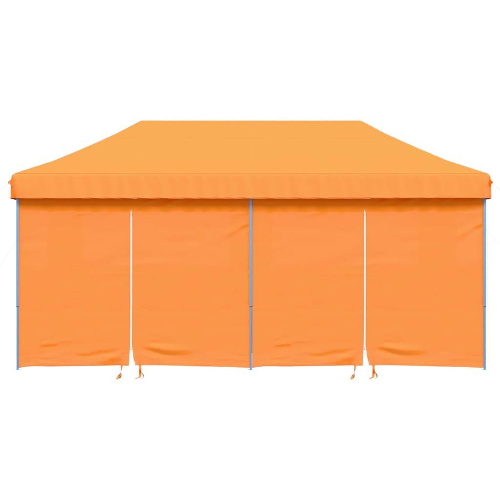 vidaXL Partyzelt Faltbar Pop-Up mit 4 Seitenteilen Orange