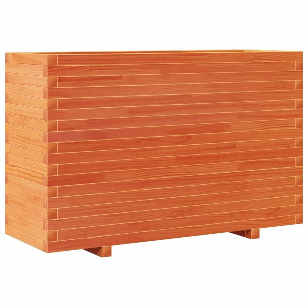 vidaXL Pflanzkübel Wachsbraun 110x40x72 cm Massivholz Kiefer