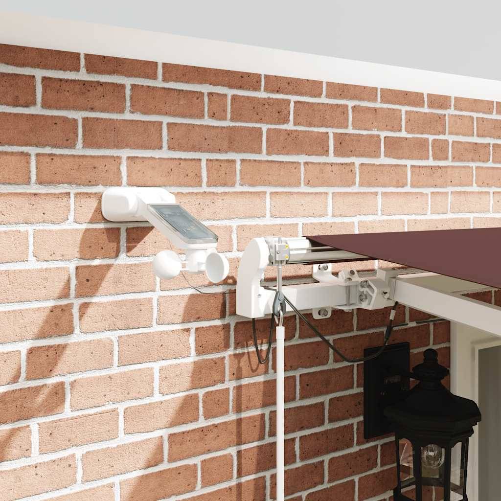 vidaXL Markise Automatisch mit LED Braun 500x300 cm