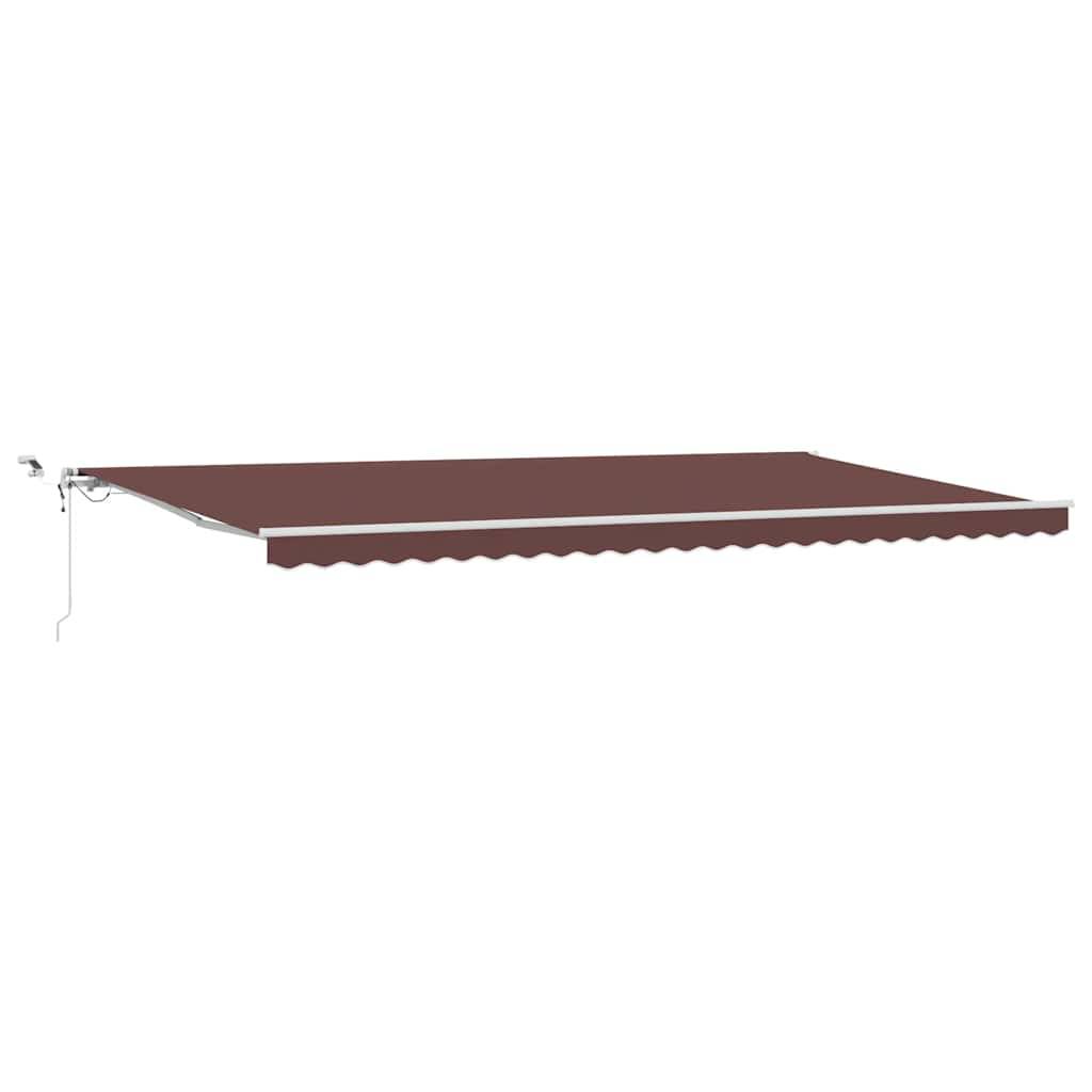 vidaXL Markise Automatisch mit LED Braun 600x300 cm