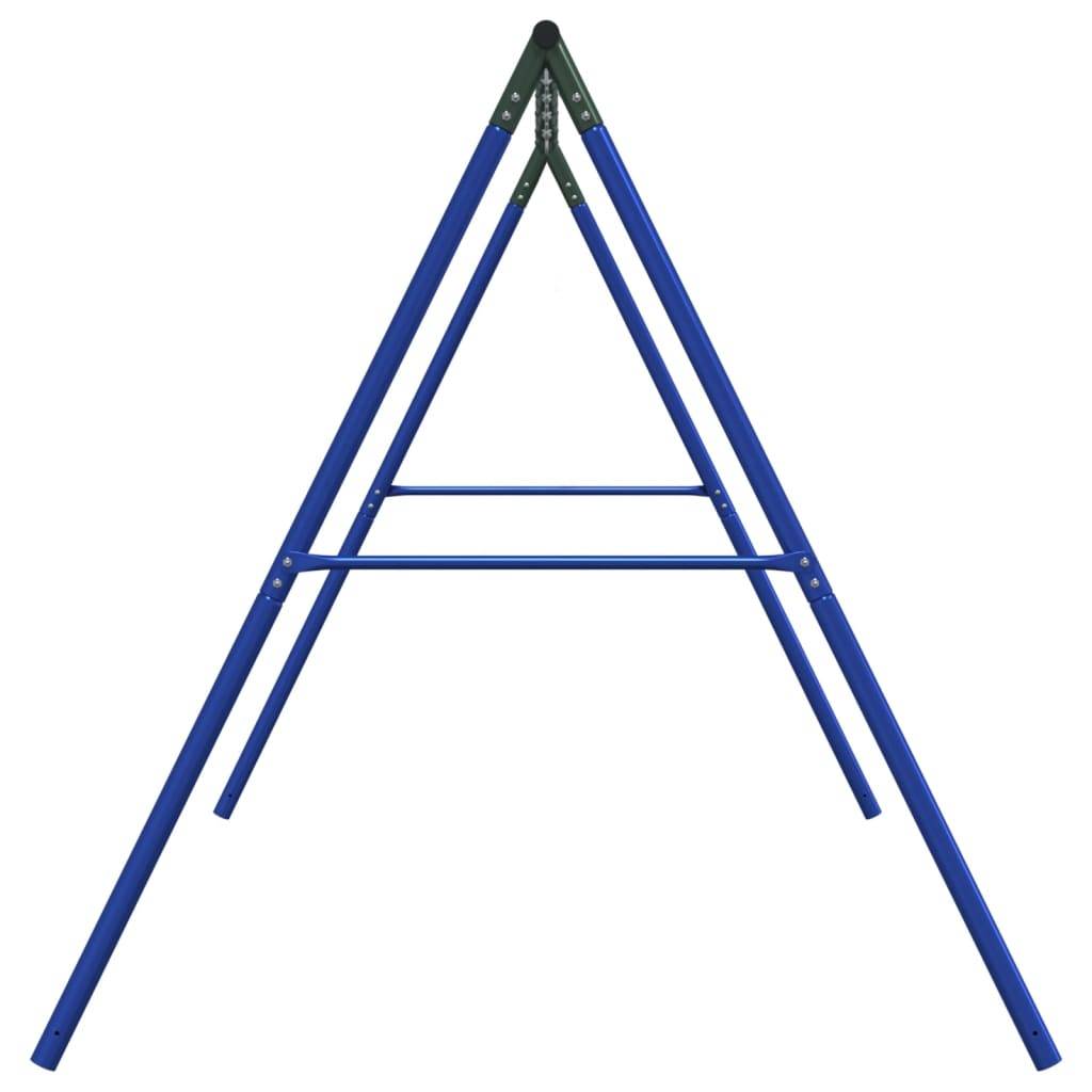 vidaXL Schaukelgestell mit 8 Haken Blau Stahl