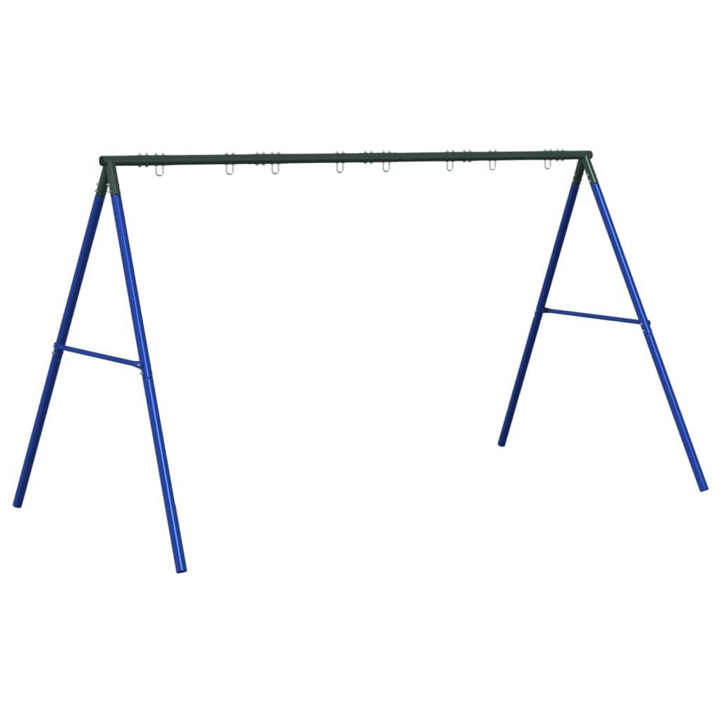 vidaXL Schaukelgestell mit 8 Haken Blau Stahl