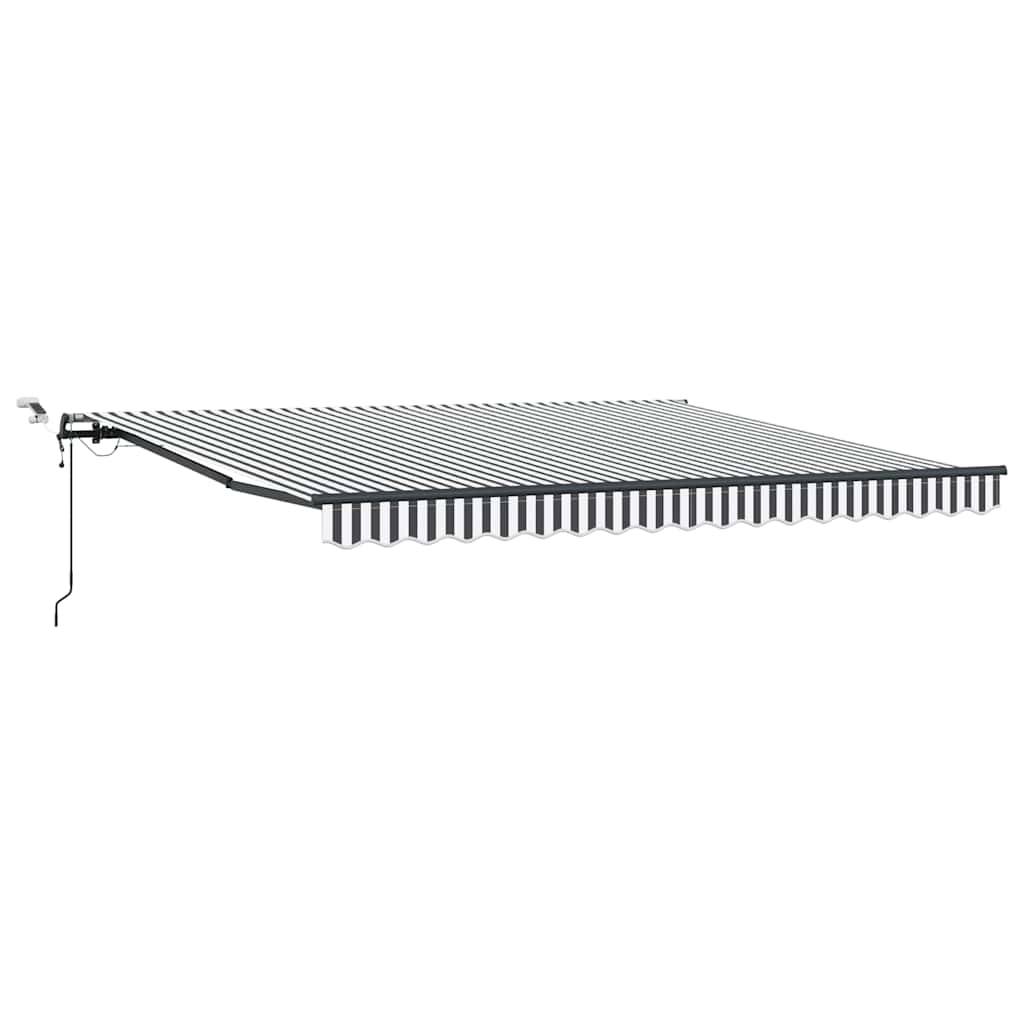 vidaXL Markise Automatisch mit LEDs Anthrazit & Weiß 400x300 cm