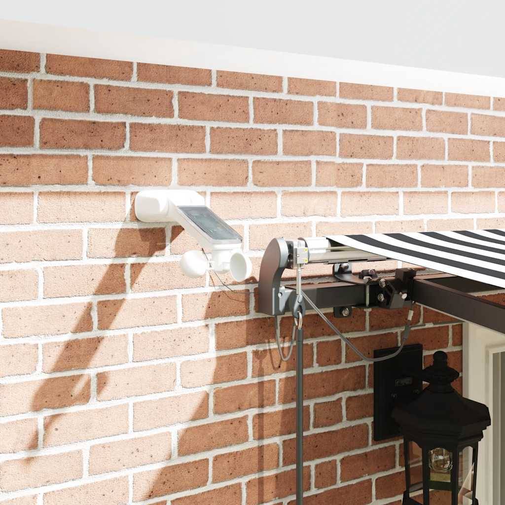 vidaXL Markise Automatisch mit LEDs Anthrazit & Weiß 400x300 cm