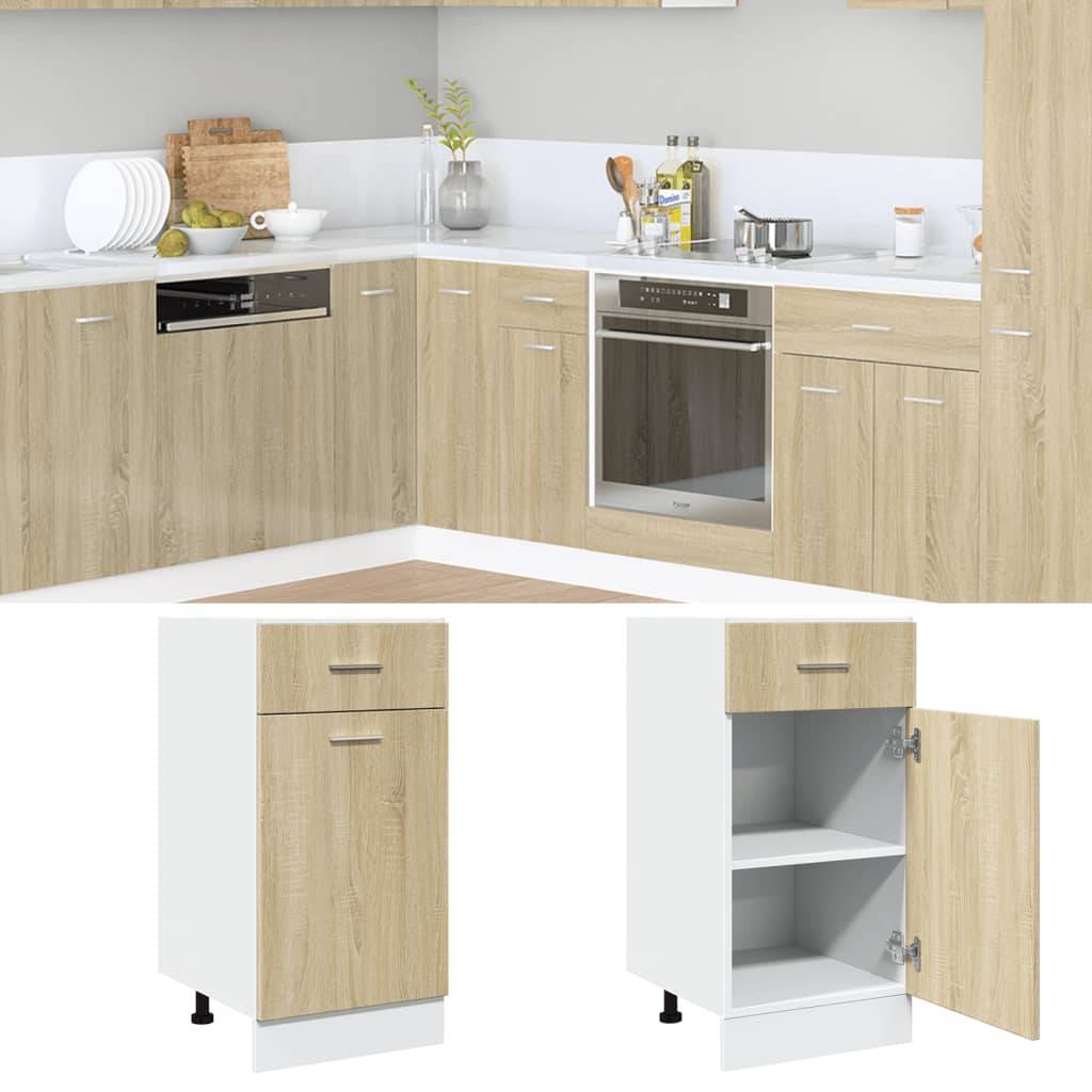 vidaXL Schubunterschrank Lyon Sonoma-Eiche 40x46x81,5 cm Holzwerkstoff
