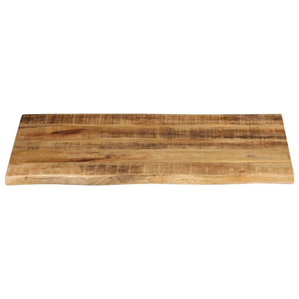 vidaXL Tischplatte 80x60x2,5 cm Baumkante Massivholz Raues Mangoholz