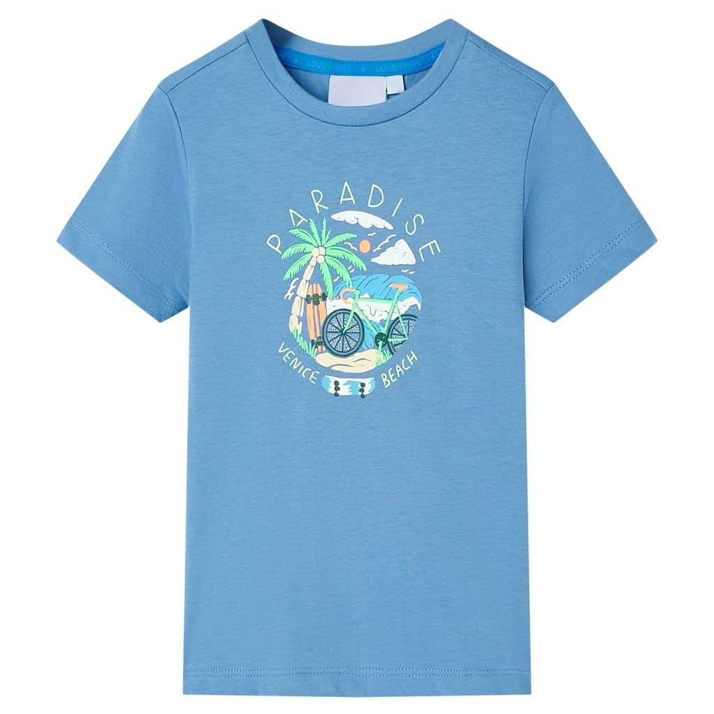 Kinder-T-Shirt Mittelblau 116