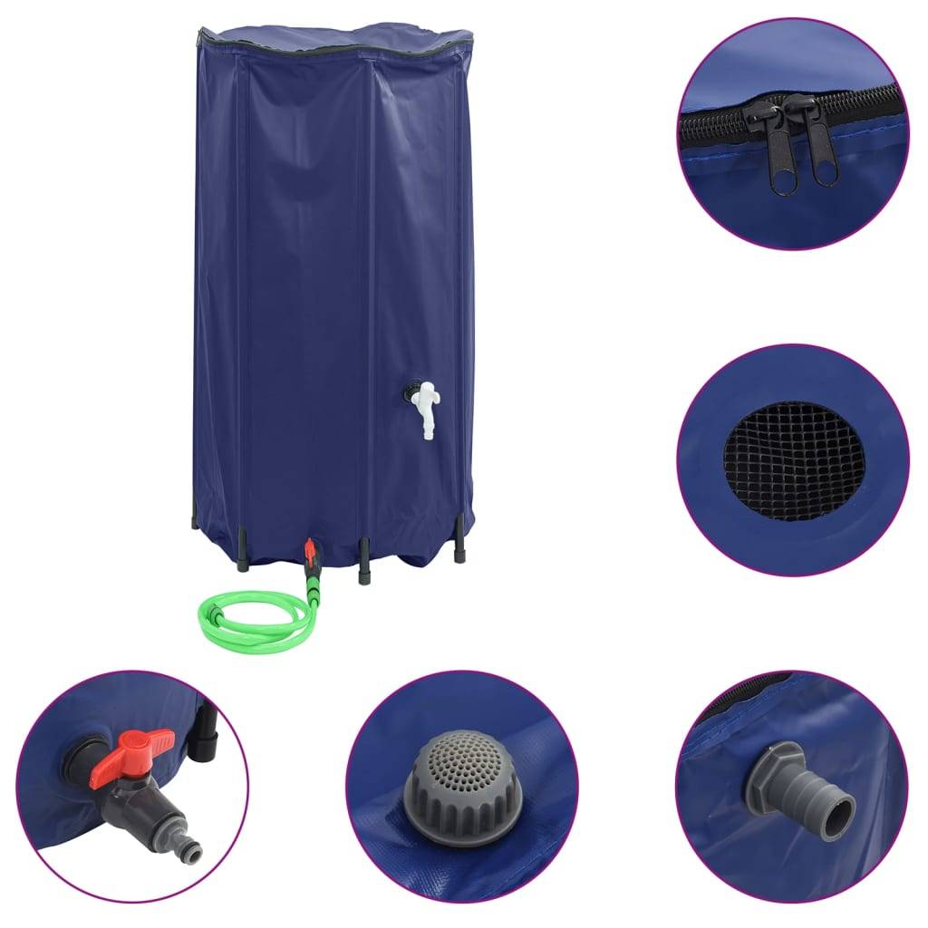 vidaXL Wassertank mit Wasserhahn Faltbar 380 L PVC