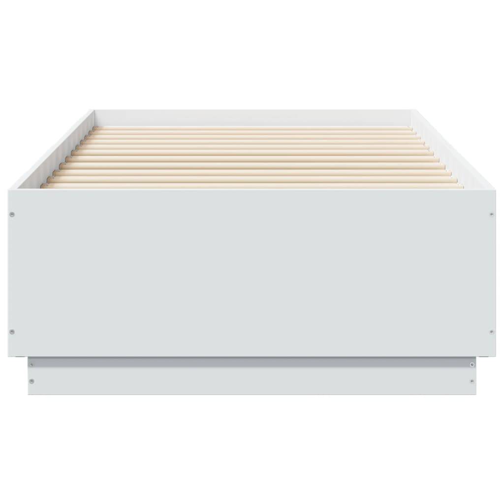 vidaXL Bettgestell Weiß 90x190 cm Holzwerkstoff