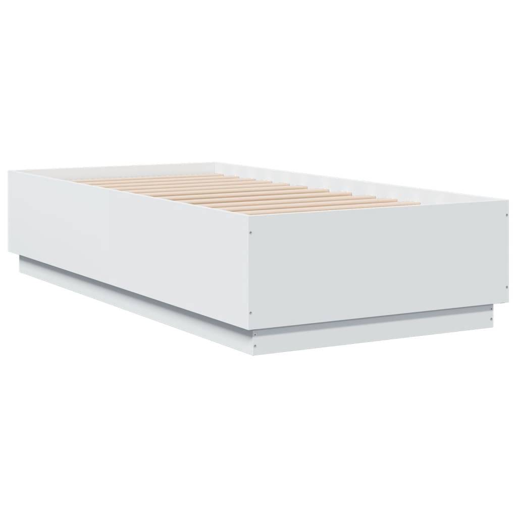 vidaXL Bettgestell Weiß 90x190 cm Holzwerkstoff