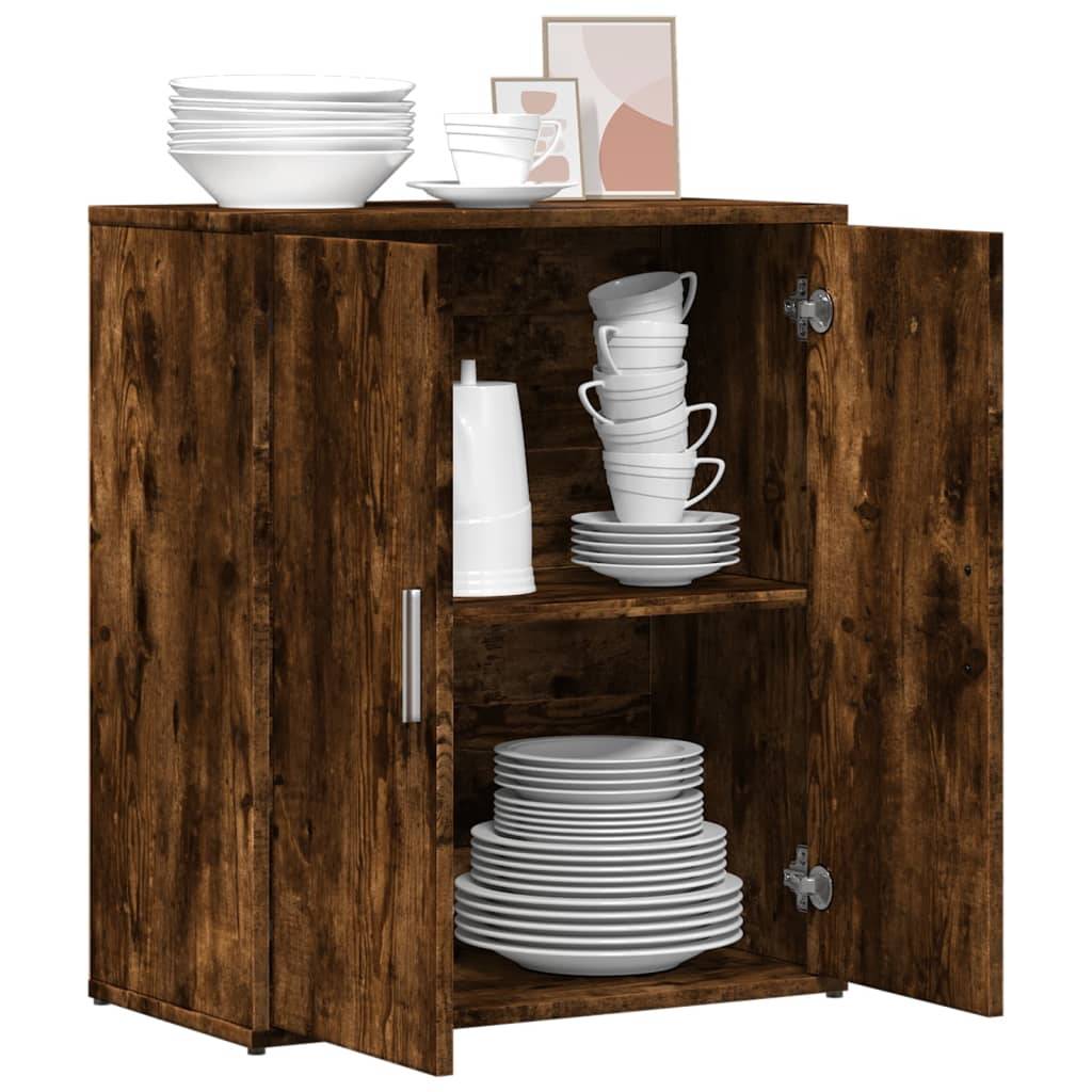 vidaXL Sideboard Räuchereiche 60x31x70 cm Holzwerkstoff