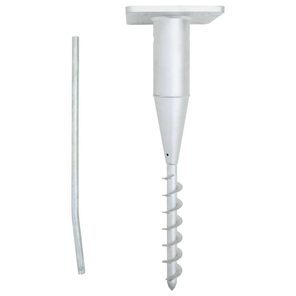 vidaXL Bodenhülse für Sonnenschirm mit Stange 16x16x52 cm Stahl