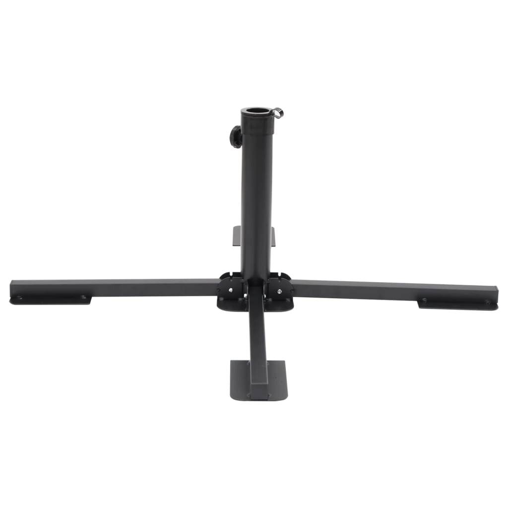 vidaXL Klappständer für Sonnenschirm Ø38/48 mm Mast Schwarz Stahl