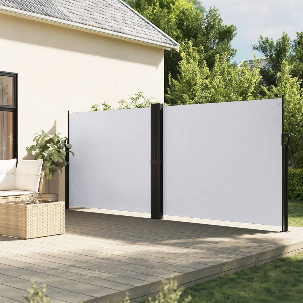 vidaXL Seitenmarkise Ausziehbar Weiß 160x1200 cm