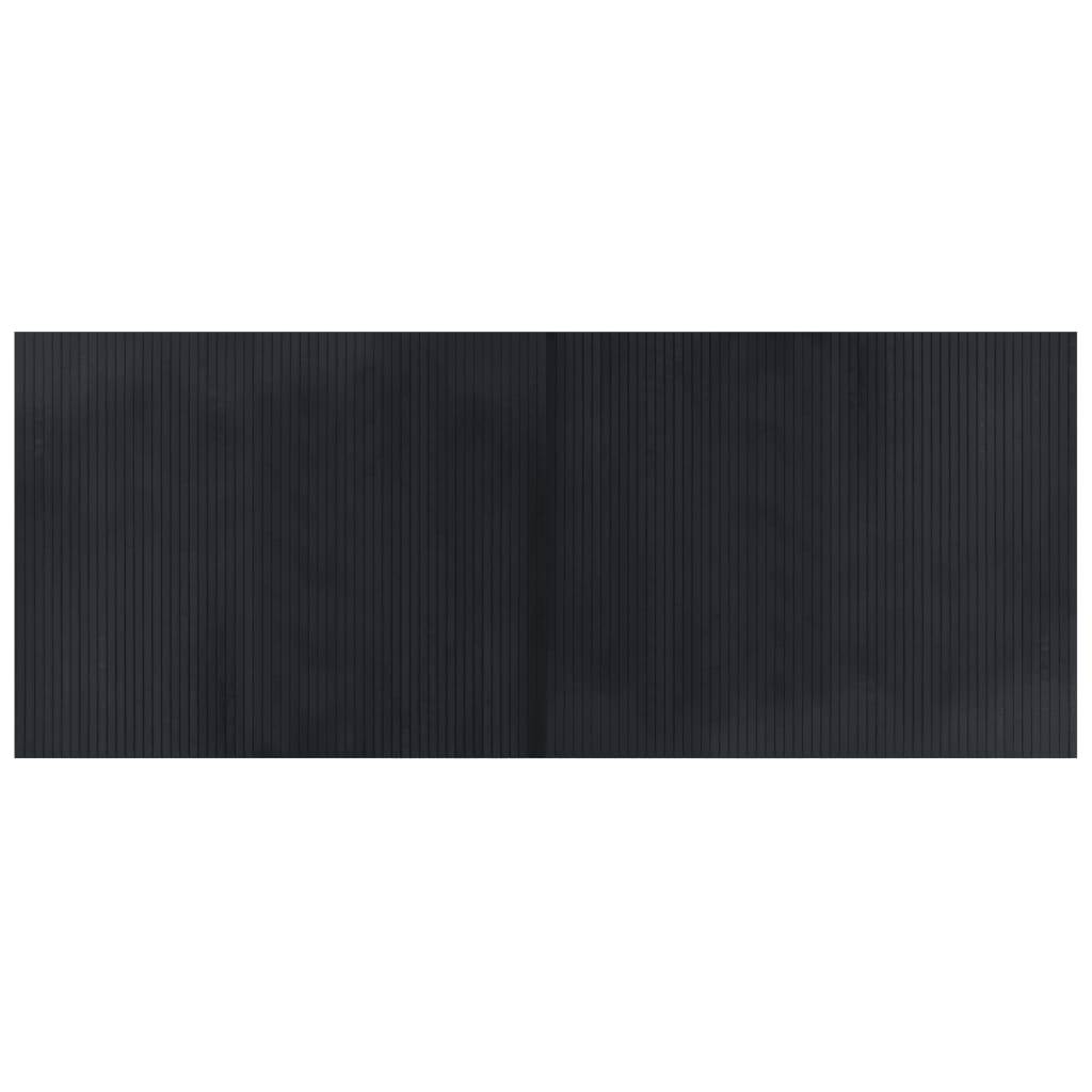 vidaXL Teppich Rechteckig Schwarz 80x200 cm Bambus