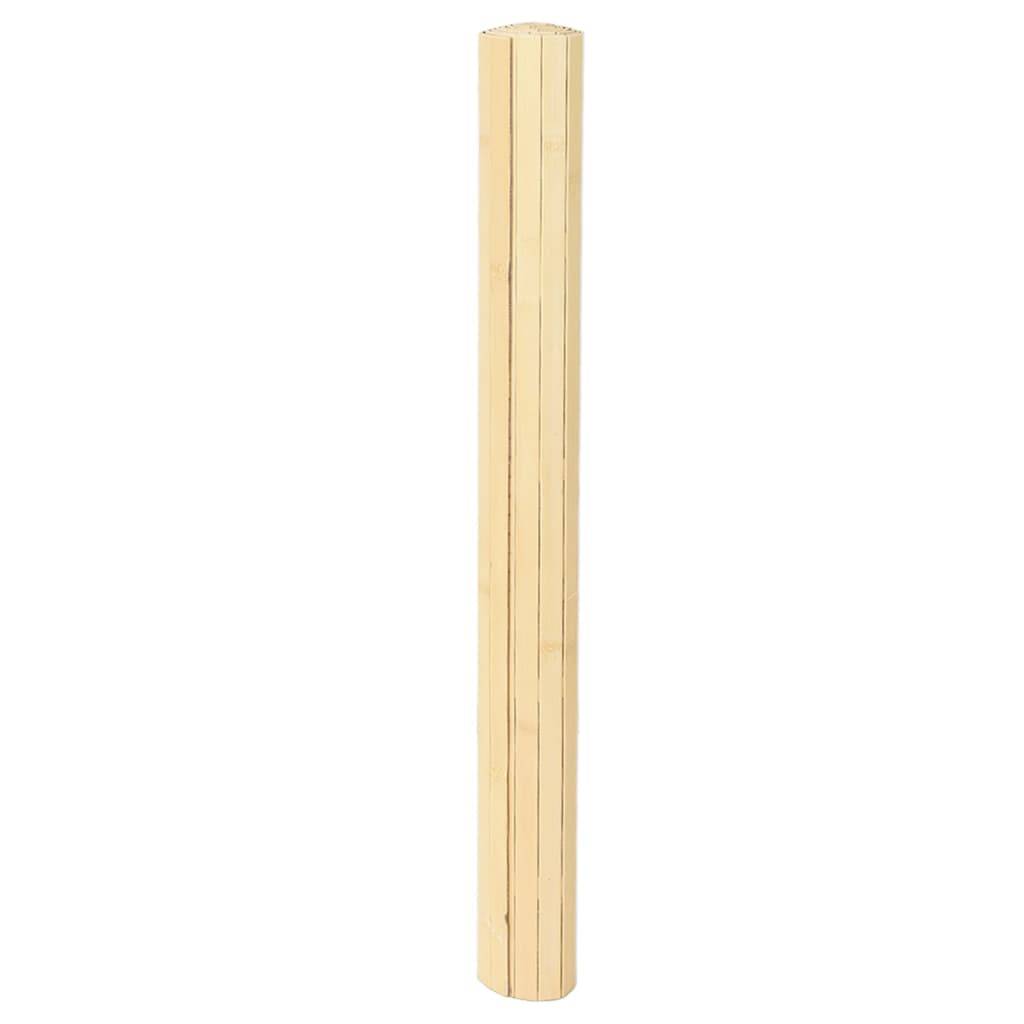 vidaXL Teppich Rechteckig Hell Natur 80x500 cm Bambus