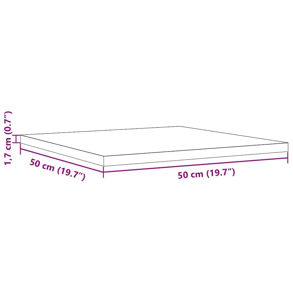 vidaXL Tischplatte 50x50x1,7 cm Quadratisch Massivholz Kiefer