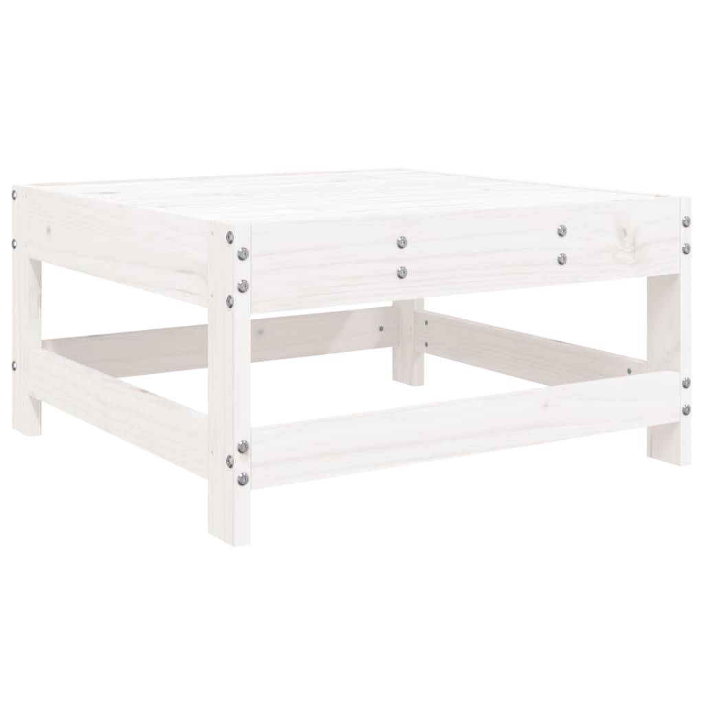 vidaXL 8-tlg. Garten-Sofagarnitur Weiß Massivholz Kiefer
