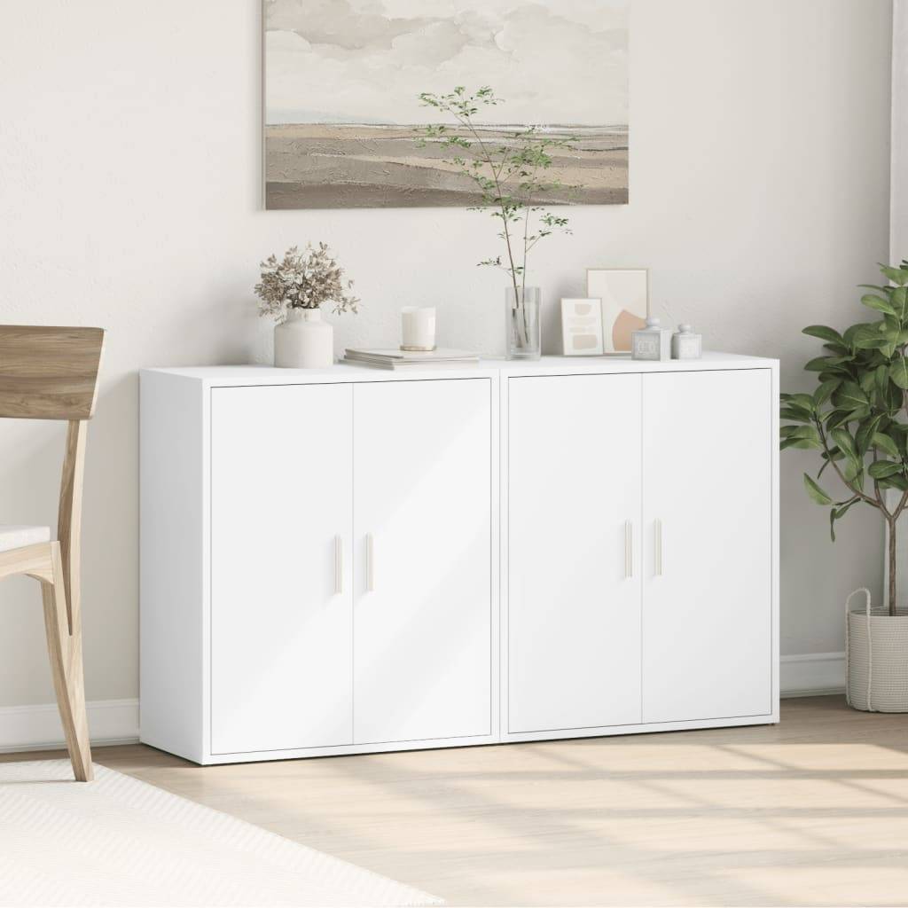vidaXL Sideboards 2 Stk. Weiß 60x31x70 cm Holzwerkstoff