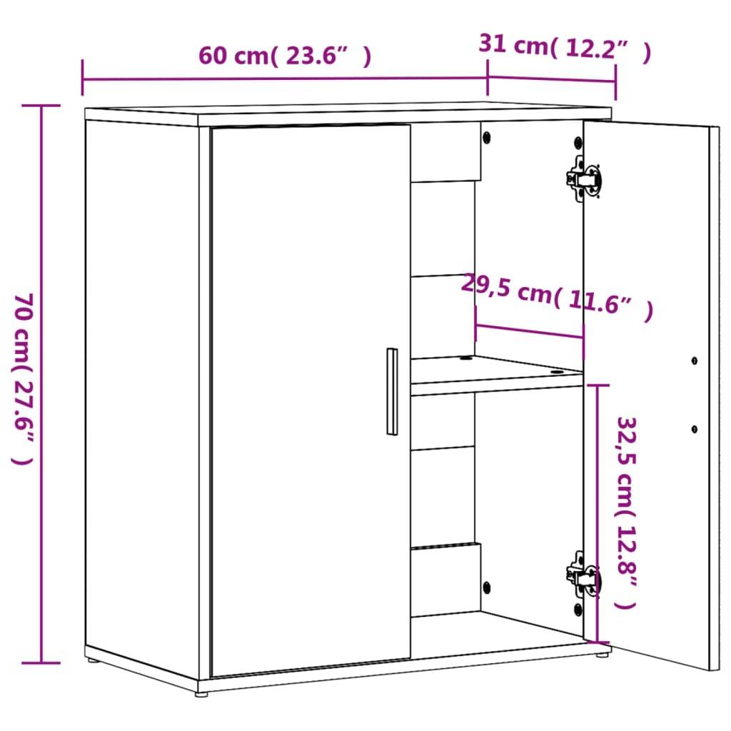 vidaXL Sideboard Weiß 60x31x70 cm Holzwerkstoff